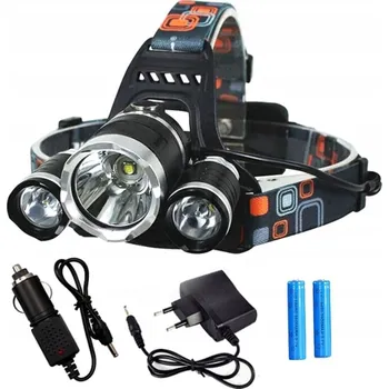 Čelovka ČELOVKA 3 x LED Silná T6 CREE Dobíjecí