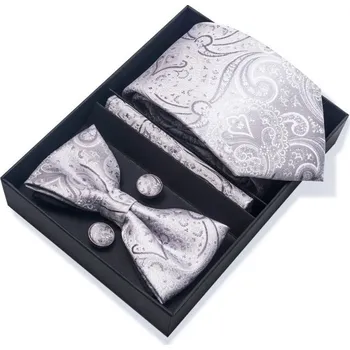 Set Sissy Kravata | Motýlek | Manžetové knoflíčky | Kapesníček Šedá