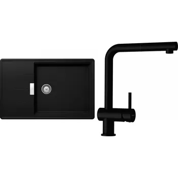 Granitový dřez Set Schock S14-2 (dřez Tia D-100LS Puro + baterie Epos.120 Puro)