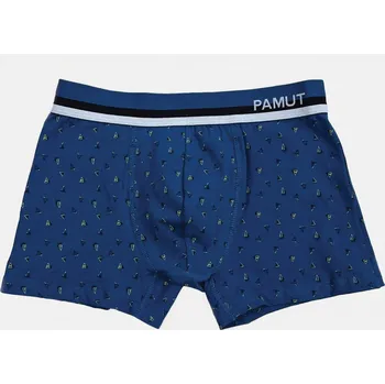 Pánské spodní prádlo Modré pánské boxerky s geometrickými tvary, VELIKOST XL