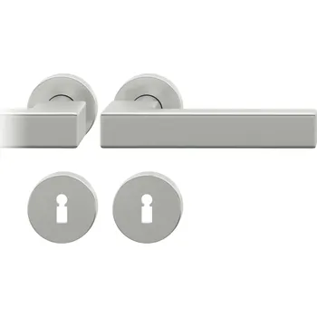 Dveřní kování Kování FSB 72 1183 objektové Eloxovaný hliník, klika / klika, Obyčejný klíč, Kulatá rozeta standardní, Levé provedení