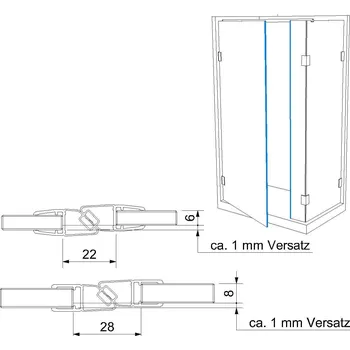 Stavební profil Těsnící profil pro sklo č. 12, s magnetem, délka až 2500 mm 2500 mm