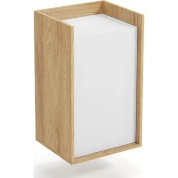 Ložnice Moderní skříňka s policemi do studentského pokoje Mobius - Halmar Hikora naturalna / Biel alpejska 50x83 cm