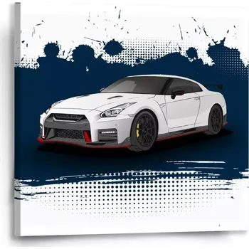 Obraz Sablio Obraz Nissan GTR 35 Modrý - 50x50 cm
