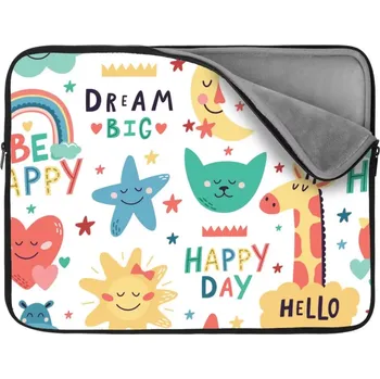 pouzdro na notebook Sablio Obal na notebook Happy day - 13"