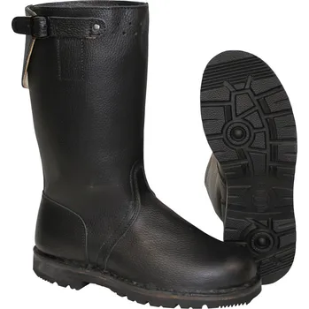 Pánské holínky Bundeswehr boty BW vysoké půlitry kožené orig. ČERNÉ vel.255 / EU 40