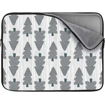 pouzdro na notebook Sablio Obal na notebook Šedé stromky - 17"