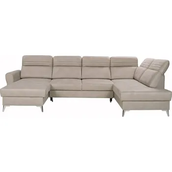 Sedací souprava Pravostranná rohová sedací souprava Calabria I s rozkládací funkcí typu delfín a dvěma úložnými prostory na lůžkoviny - Meblar castel 15 348x100 cm