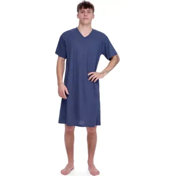 Pánská noční košile 3784/94 - pánská noční košile Ruko, 2XL, modrá