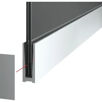 Stavební profil Boční krytka pro kotvící profil , naložený Eloxovaný hliník