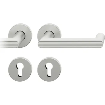 Dveřní kování Kování FSB 72 1016 objektové Eloxovaný hliník, klika / klika, Cylindrická vložka, Levé provedení