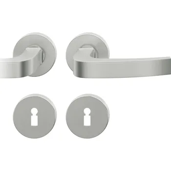 Dveřní kování Kování FSB 72 1163 objektové Eloxovaný hliník, klika / klika, Obyčejný klíč, Kulatá rozeta standardní, Levé provedení