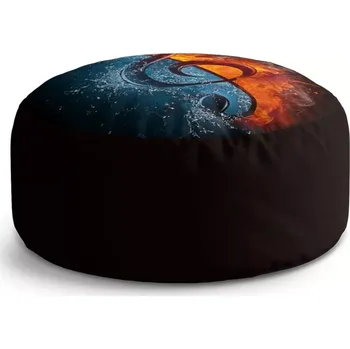 Taburet Sablio Taburet Circle Ohnivý klíč: 38x48 cm