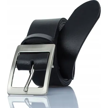 Opasek Kožený Opasek pánský 140 cm GRACIO černý k džínám velká velikost