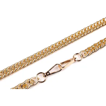 Řetízek Řetízek na kabelky s karabinou délka 120 cm, střední, 2 zlatá klasik