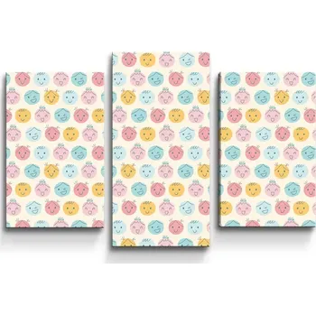 Obraz Sablio Obraz - 3-dílný Smajlíci - 75x50 cm