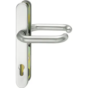 Dveřní kování FSB 06 7816, klika/klika, kování s úzkým štítkem Eloxovaný hliník, 72 mm