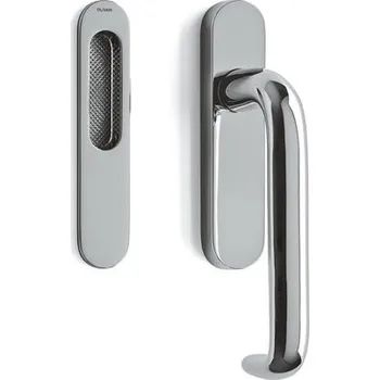 Okenní klika Klika pro HS portály Olivari Polo CORTO Chrom leštěný, Bez zamykání, vnější strana s mušlí