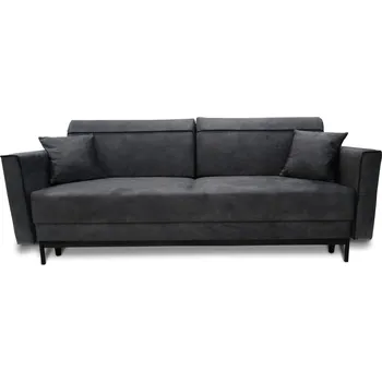 Pohovka Trojmístná pohovka Santiago s rozkládací funkcí typu DL a úložným prostorem na lůžkoviny - Lebex Meble massimo 418, Rovné Nožičky Wenge 216x92 cm