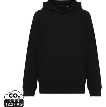 Pánská mikina Dětská mikina s bočními kapsami IQONIQ Yengo z rec. bavlny - Černá / 56