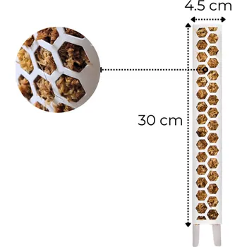 Opora na rostlinu Rašeliníková tyč S (1 díl, délka 30 cm), bílá