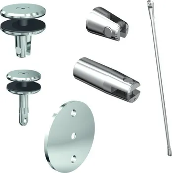 Stříška nad vchodové dveře SEASONS - kování pro skleněné stříšky, kulatá podložka 1000 mm