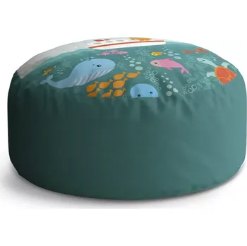 Taburet Sablio Taburet Circle Mořský svět: 38x48 cm