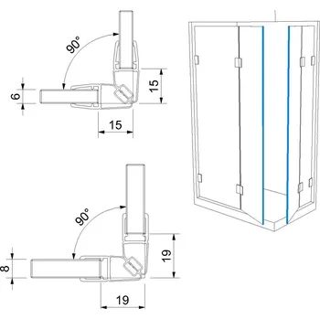 Stavební profil Těsnící profil pro sklo č. 10, s magnetem, délka až 2500 mm 2500 mm
