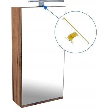 Zrcadlo Zrcadlová skříňka Atica GO 40 ZS LED-G s osvětlením Any LED 30 G, zlatá