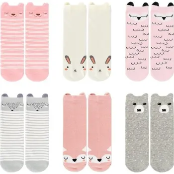 Kojenecká kombinéza Ateid Dětské Batole Vysoké Ponožky Protiskluzové Bavlněné Balení 6 M 2-4 roky