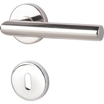 Dveřní kování Südmetall Ronny II-R, nerez leštěná, TopSpeed klika / klika, Cylindrická vložka