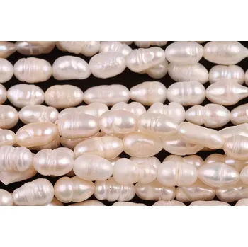 Dětské navlékací korálky Sladkovodní perly č.1 (4x8mm)