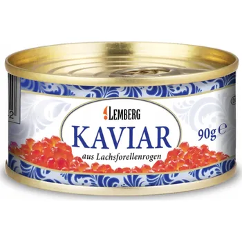 konzervovaná ryba Červený kaviár z jiker pstruha duhového Lemberg 90g