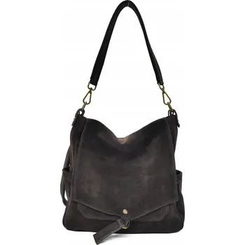 Kabelka Vera Pelle kabelka vak z pravé semišové kůže hnědá