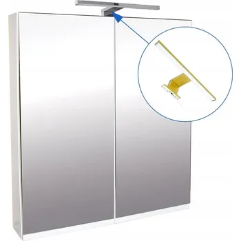 Koupelnový nábytek Zrcadlová skříňka Atica 70 ZS LED-G s osvětlením Any LED 30 G, zlatá