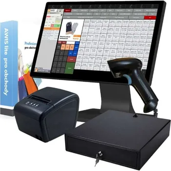 Registrační pokladna Dotyková pokladní sestava AWIS Obchod 15" - Tarif: AWIS – Start 12680 Kč + 390 Kč / mesíc