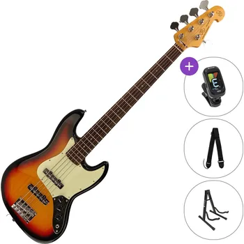 Baskytara SX SJB62/5 SET 3-Tone Sunburst 5-strunná baskytara