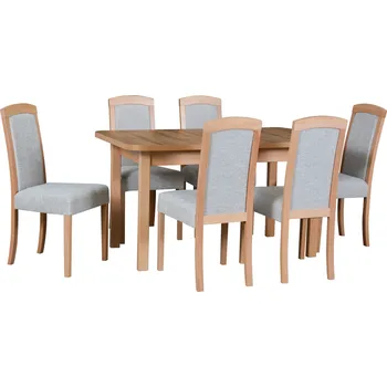 Jídelní set Drewmix Jídelní stůl Wenus 2 XL, 6x židle Roma 7 Cenová skupina: Výběr látek A