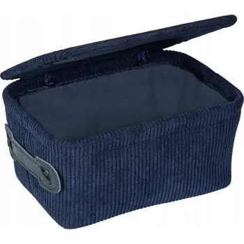 Obraz KOŠ DO KOUPELNY tmavě modrý manšestrový 27,6x20 WENKO