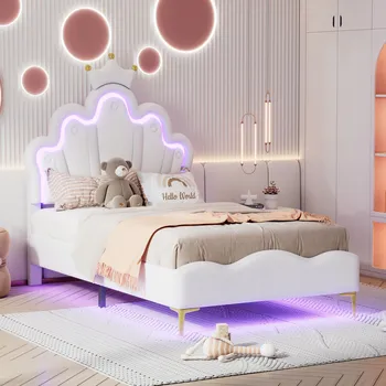 Postel Jednolůžková dřevěná postel Arhatreya 90x200 cm bílá