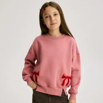 Dívčí mikina Reserved - Mikina s mašličkami - světle fialová - 306FA-34X - 306FA-34X-U15