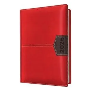 Diář Kalendarz 2026 A6 tygodniowy czerwony