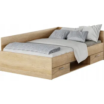 Postel Jednolůžková postel imitace dřeva Kondela 120x200 dub sonoma