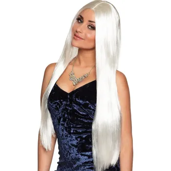 Karnevalová paruka Boland paruka dlouhé vlasy bílá