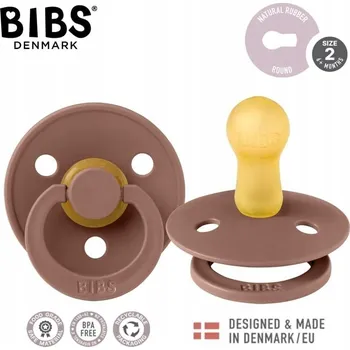 dudlíky Kulatý gumový Dudlík Bibs 6 měsíců +