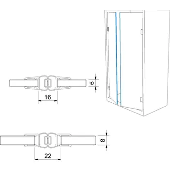 Těsnící profil pro sklo č. 11, s magnetem
