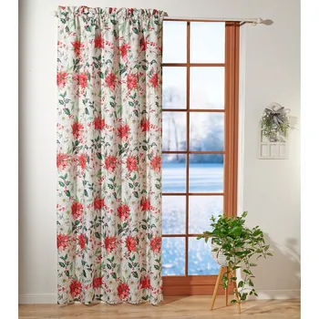 Vánoční dekorace 3Pagen Závěs Lesklé Vánoce červená 000