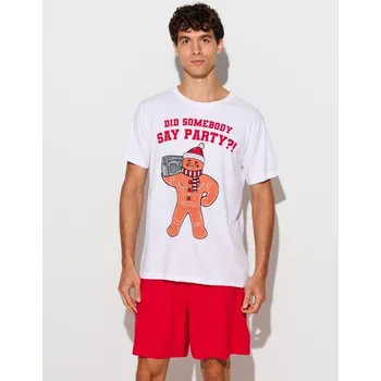 Pánské pyžamo Sinsay - Bavlněné pyžamo s potiskem na zádech - vícebarevná - 669EL-MLC - 669EL-MLC-XXL