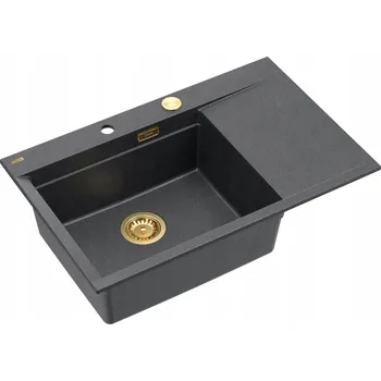 Granitový dřez Jednokomorový granitový dřez Quadron černý