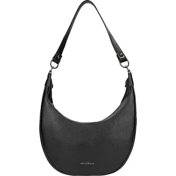 Kabelka Wojas kabelka z pravé kůže černá